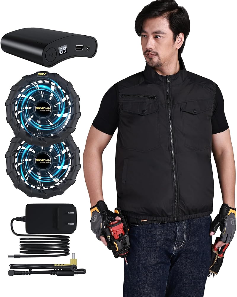 Amazon.co.jp: [MIDIAN] 空調作業服【2024新登場 業界最強30V超